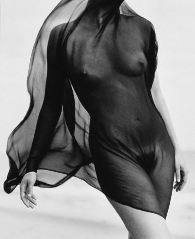 Female Torso with Veil, Paradise Cove, 1984, 20 x 16 Inches, Silver Gelatin Photograph, Edition of 25