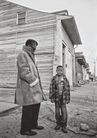 James Baldwin speaking with a boy in New Orleans, 1963, Silver Gelatin Photograph