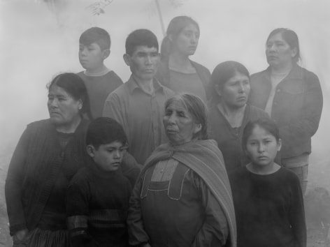 Bolivian Group Portrait in Fog II, Bolivia, 2022, Archival Pigment Print