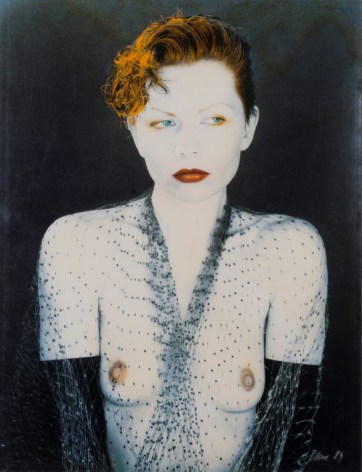 Eva, 1989, Unique Vintage Hand Colored Silver Gelatin Photograph