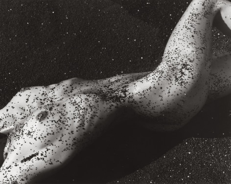 Female Figure in Black Sand, Hawaii (f), 1988, 11 x 14 Inches, Silver Gelatin Photograph, Edition of 4