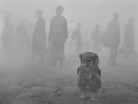 Harriet and people in fog, Zimbabwe, 2020, Archival Pigment Print