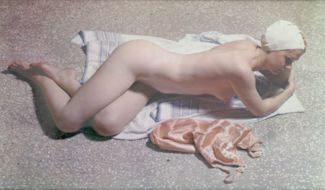 Nude Laying on Towel, c. 1937, Color Carbo Photograph