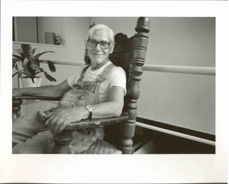 Willem de Kooning in his studio Springs, L.I., September 13, 1985, Silver Gelatin Photograph