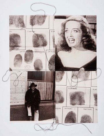 Tennesse William, 1995, Silver Gelatin Photograph Collage with fiber strand