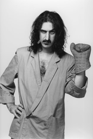 Frank Zappa with glove, Los Angeles, 1984, Silver Gelatin Photograph