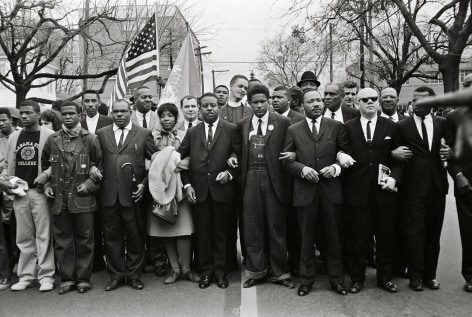 Martin Luther King Jr. and Group Entering Montgomery, 1965, Silver Gelatin Photograph