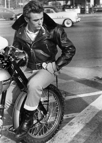 James Dean, On Motorcycle, (Sitting on Front), Los Angeles, 1955, Silver Gelatin Photograph
