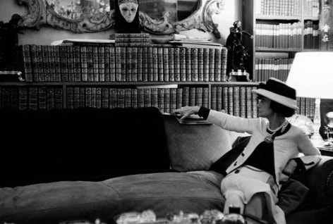 Mademoiselle Chanel, in her private apartment (lounging), House of Changel, 1962, Archival Pigment Print