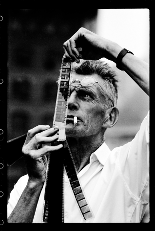 Samuel Beckett Looking at Film (Samuel Beckett while making the film called &quot;Film&quot;), New York, 1964