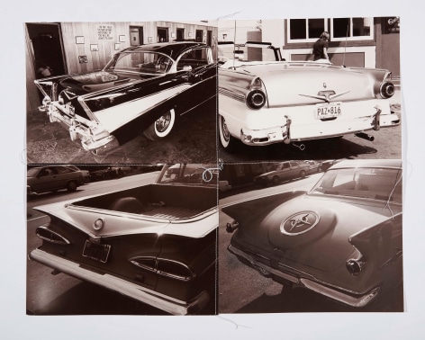 Some Fins, 1993, Silver Gelatin Photograph Collage with fiber strand