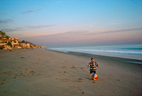 Skyler on the beach in front of his home, Malibu, ca. 1997, Archival Pigment Print