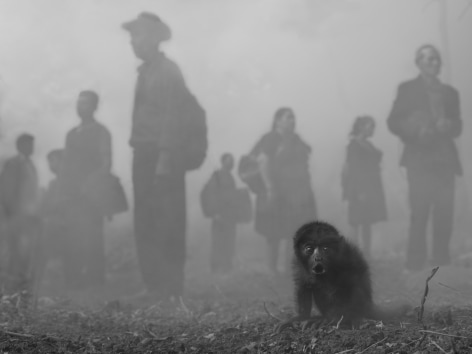 Jame with People in Fog, Bolivia, 2022, Archival Pigment Print