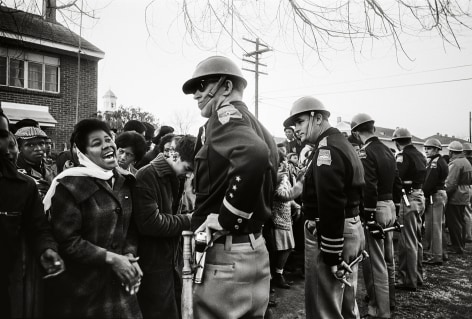Demonstrator (Laughing) and Trooper, Philadelphia, Mississippi, 1964, Silver Gelatin Photograph