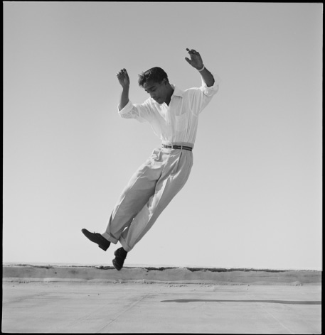 Sammy Davis Jr. Dancing on a Hollywood Rooftop (Heels Together), 1947, Signed, stamped, titled, dated verso