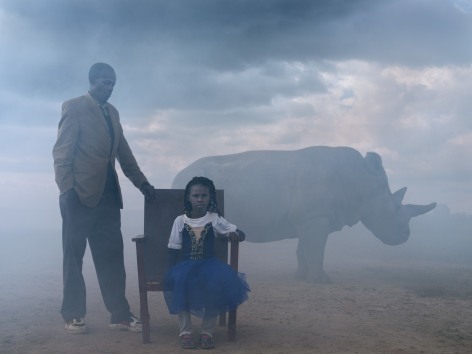 Sofia, her father Mohammed and Fatu, Kenya, 2020, Archival Pigment Print