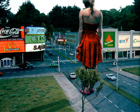 Red Dress in City, 2005, C-Print