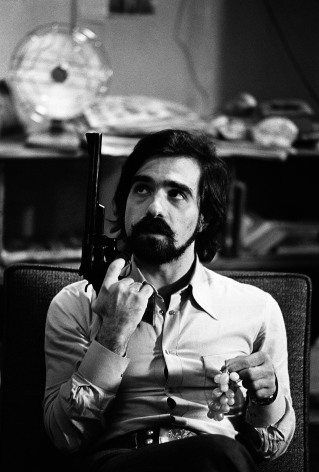 Steve Schapiro, Martin Scorsese with Gun and Grapes, &quot;Taxi Driver,&quot; New York, 1975