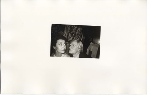Ultra Violet with Andy,&nbsp; 1978, Silver Gelatin Photograph