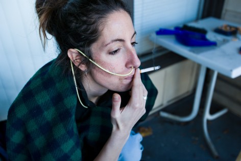 Shelly, Gets Another Feeding Tube One Year After Treatment, Salt Lake City, 2006, Archival Pigment Print