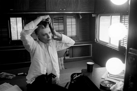 Bowie Combing Hair, New Mexico, 1975, Silver Gelatin Photograph