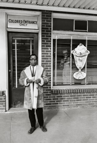 Steve Schapiro, James Baldwin, Colored Entrance Only, New Orleans, 1963