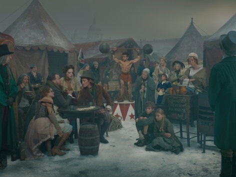 1814 Frost Fair, Arm-Wrestling, C-Print