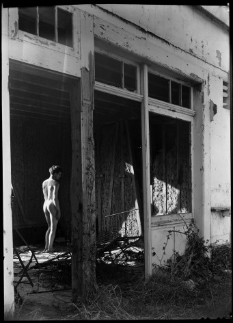 Guy Bourdin in ruins, Saint-Aubin-sur-Mer, Normandy, 1954, Silver Gelatin Photograph, Ed. 1/15