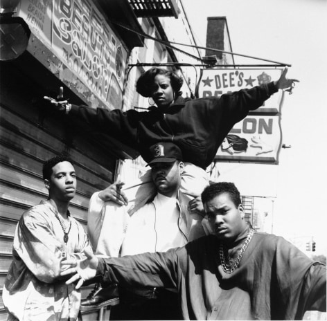 MC Lyte, Master T, Big Drew and K Rock, Brooklyn, NY, 1988, Archival Pigment Print