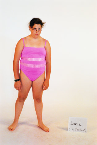 Leah, 13, has her &quot;before&quot; picture taken at weight-loss camp, Catskills, New York, Archival Pigment Print