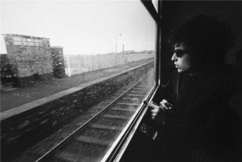 Bob Dylan, (On the Train from Dublin to Belfast), Ireland, 1966, 11 x 14 Silver Gelatin Photograph