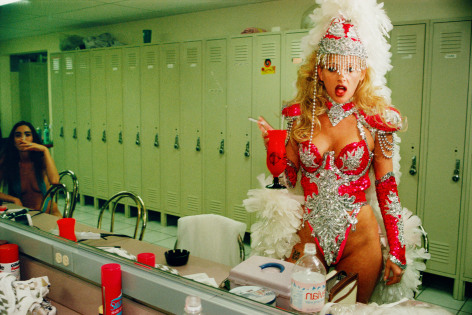 Exotic dancer Tammy, 25, backstage at Little Darlings, the largest fully nude strip club in the United States, Las Vegas, 1995, Archival Pigment Print