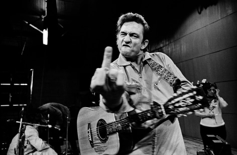 Jim Marshall, Johnny Cash, (Flipping the Bird), San Quentin Prison, 1969