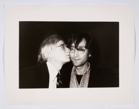 Andy Kissing Lennon, 1978, Silver Gelatin Photograph