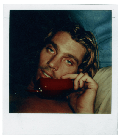 Self Portrait on Red Phone, 1970&#039;s , Archival Pigment Print, Ed. 1/10
