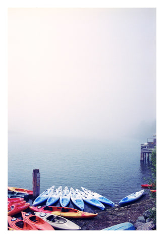 Northern California Fog and Unused Canoes, 2013, Archival Pigment Print