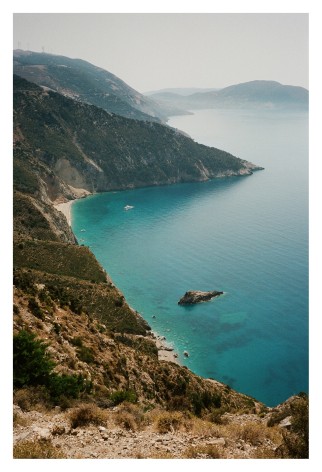 Myrtos Beach from the Road Above, 2021, Archival Pigment Print