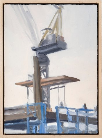 DIANA HOROWITZ (b. 1958), "One Crane, Eye Level," 2011. Oil on linen, 11 x 8 in.