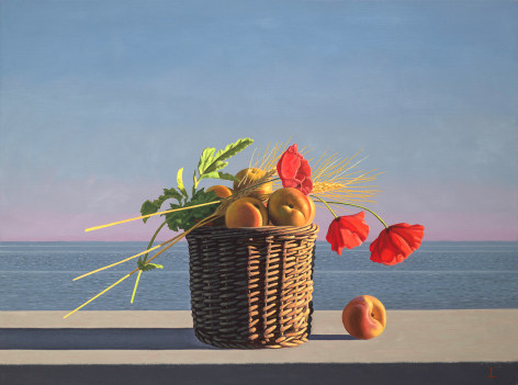 David Ligare (b. 1945), Still Life with Apricots, Wheat and Poppies (Offering), 2018