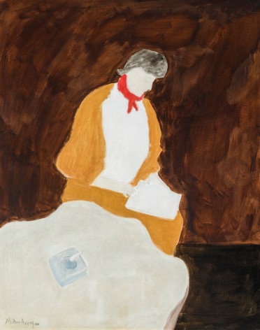 MILTON AVERY (1885&ndash;1965), &quot;Red Kerchief,&quot; 1960. Oil on canvas, 40 x 32 in.