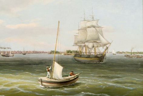 Thomas Birch (1779&ndash;1851), &quot;View of Philadelphia Harbor,&quot; about 1835&ndash;40. Oil on canvas, 20 x 30 1/4 in.