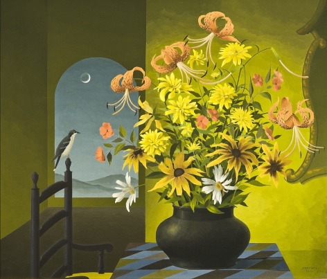 THOMAS FRANSIOLI (1906&ndash;1997), Still Life of Flowers, 1959. Oil on canvas, 24 x 28 in.