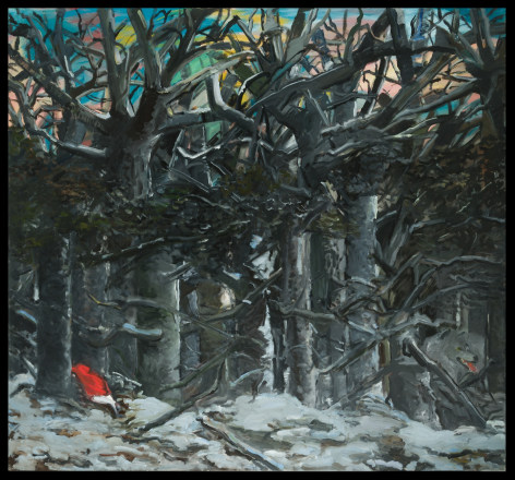 Cornelia Foss (b. 1931), &quot;Little Red II,&nbsp;2016 Oil on canvas, 78 x 84 in.