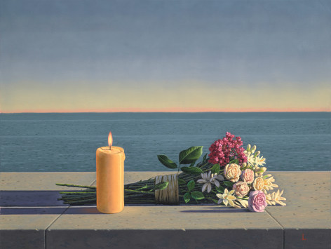 David Ligare (b. 1945), Candle and Flowers, 2018