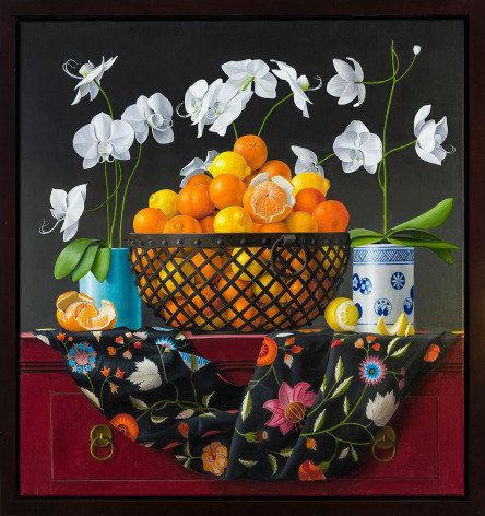 James Aponovich (b. 1948), Still Life with Oranges in a Basket, 2017