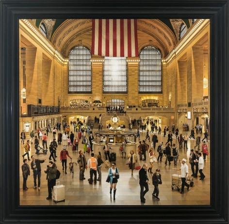 Grand Central Terminal: An Early December Noon in the Main Concourse, 2009-12, Oil on linen, 74 x 76 in.&nbsp;