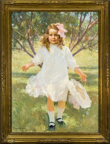 FRANK WESTON BENSON&nbsp; (1862-1951), Portrait of a Young Girl, Mary Estes Smith, 1909