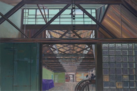Dye House, 2012, Oil on canvas, 60 x 90 in.&nbsp;