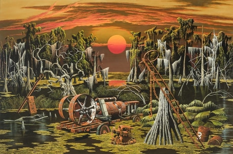 JOHN ROGERS COX (1915&ndash;1990), &quot;Swamp,&quot; 1969. Oil on wood panel, 20 x 30 in.