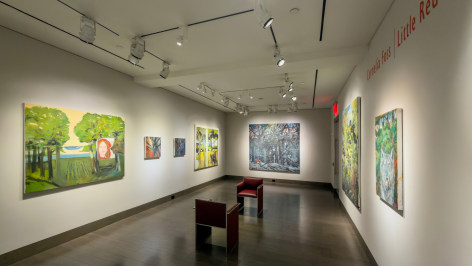 Installation, "Cornelia Foss: Little Red": Gallery 3, looking northeast